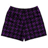 Purple Medium And Black Houndstooth Rugby Shorts Made In USA by Tribe Lacrosse