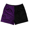 Purple Medium And Black Quad Color Rugby Shorts Made In USA by Tribe Lacrosse