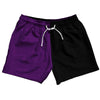 Purple Medium And Black Quad Color 5" Swim Shorts Made In USA by Tribe Lacrosse