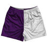 Purple Medium And White Quad Color Rugby Shorts Made In USA by Tribe Lacrosse