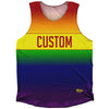 Rainbow Ombre Finish Line Athletic Tank Top  by Tribe Lacrosse