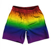 Rainbow Ombre Athletic Running Fitness Exercise Shorts 7" Inseam Shorts Made In USA by Tribe Lacrosse