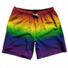 Rainbow Ombre Swim Shorts 7" Made in USA by Tribe Lacrosse