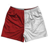 Red Dark And White Quad Color Rugby Shorts Made In USA by Tribe Lacrosse