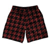 Red Maroon And Black Houndstooth Soccer Shorts Made In USA by Tribe Lacrosse