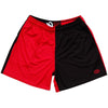 Red and Black Rugby Shorts in Red and Black by Ruckus Rugby