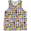 Sailing Nautical Flags Basketball Singlets by Tribe Lacrosse