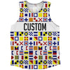 Sailing Nautical Flags Custom Athletic Tank Top by Tribe Lacrosse