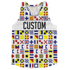 Sailing Nautical Flags Custom Running Track Tops Made In USA by Tribe Lacrosse