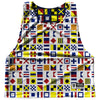 Sailing Nautical Flags Reversible Lacrosse Pinnie Made In USA by Tribe Lacrosse