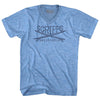 Scripps Surf Adult Tri-Blend V-neck T-shirt by Tribe Lacrosse