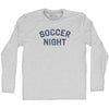 Soccer Night Adult Cotton Long Sleeve T-shirt by Tribe Lacrosse