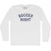 Soccer Night Adult Cotton Long Sleeve T-shirt by Tribe Lacrosse