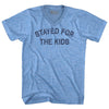 Stayed For The Kids Adult Tri-Blend V-neck T-shirt by Tribe Lacrosse