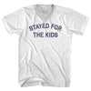 Stayed For The Kids Adult Tri-Blend V-neck T-shirt by Tribe Lacrosse