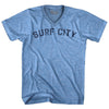 Surf City Adult Tri-Blend V-neck T-shirt by Tribe Lacrosse