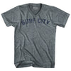 Surf City Tri-Blend V-neck Womens Junior Cut T-shirt by Tribe Lacrosse