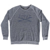 Topaz Surf Adult Tri-Blend Sweatshirt by Tribe Lacrosse