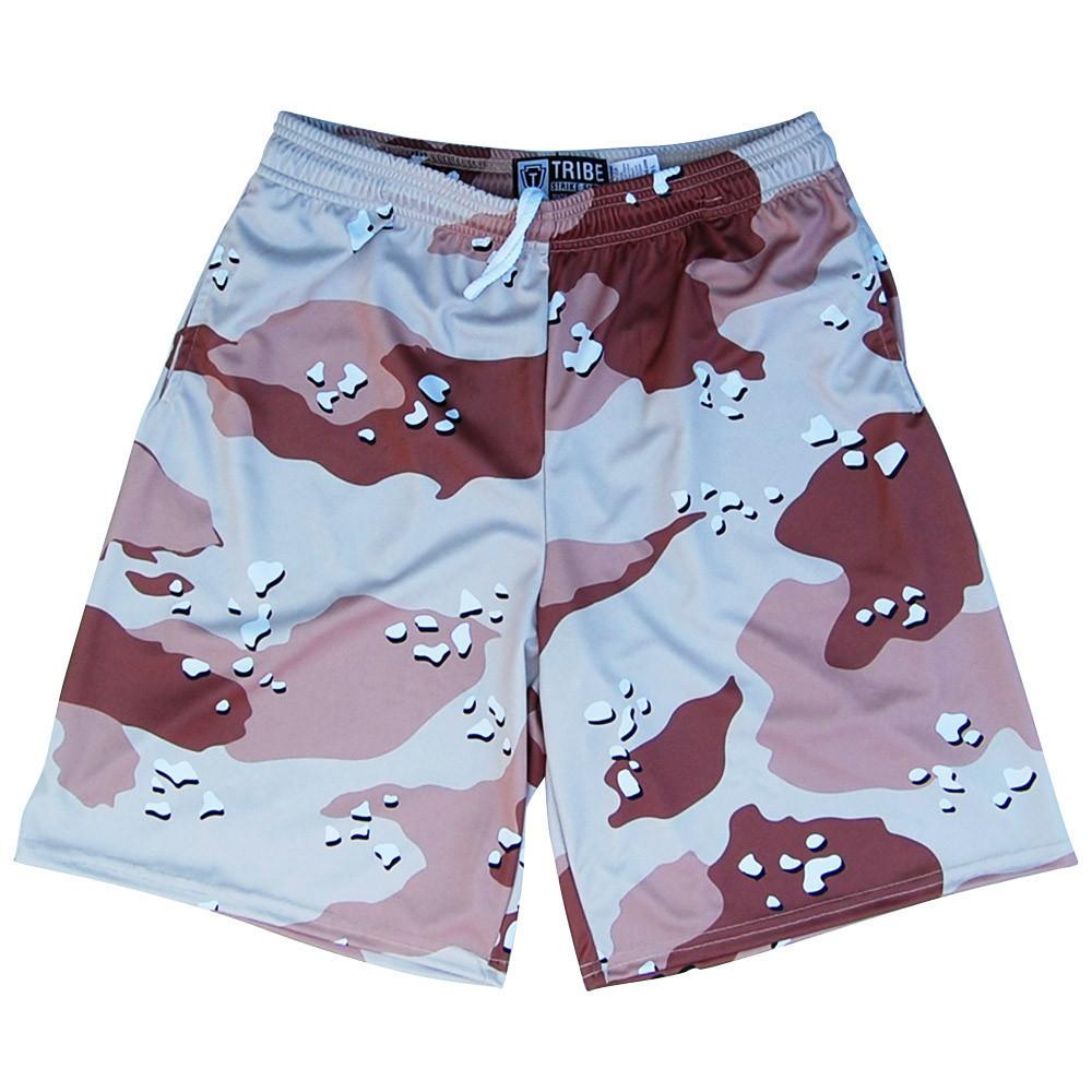 Tribe Desert Camo Lacrosse Shorts in Volt Yellow by Tribe Lacrosse