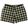 Vegas Gold And Black Houndstooth Shorty Short Gym Shorts 2.5" Inseam Made In USA by Tribe Lacrosse