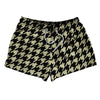 Vegas Gold And Black Houndstooth 2.5" Swim Shorts Made In USA by Tribe Lacrosse