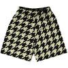 Vegas Gold And Black Houndstooth Lacrosse Shorts Made In USA by Tribe Lacrosse