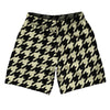 Vegas Gold And Black Houndstooth Soccer Shorts Made In USA by Tribe Lacrosse
