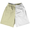 Vegas Gold And White Quad Color Lacrosse Shorts Made In USA by Tribe Lacrosse