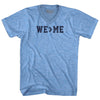 We Greater Than Me Adult Tri-Blend V-neck T-shirt by Tribe Lacrosse