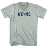 We Greater Than Me Adult Tri-Blend V-neck T-shirt by Tribe Lacrosse