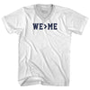 We Greater Than Me Adult Tri-Blend V-neck T-shirt by Tribe Lacrosse