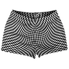 Warped Checkerboard Shorty Short Gym Shorts 2.5" Inseam Made In USA by Tribe Lacrosse
