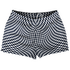 Warped Checkerboard Shorty Short Gym Shorts 2.5" Inseam Made In USA by Tribe Lacrosse