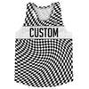 Warped Checkerboard Custom Running Track Tops Made In USA by Tribe Lacrosse