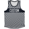 Warped Checkerboard Custom Athletic Sport Tank Top Made In USA by Tribe Lacrosse