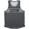 Warped Checkerboard Custom Athletic Sport Tank Top Made In USA by Tribe Lacrosse