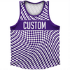 Warped Checkerboard Custom Athletic Sport Tank Top Made In USA by Tribe Lacrosse