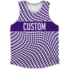 Warped Checkerboard Custom Athletic Tank Top by Tribe Lacrosse