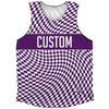 Warped Checkerboard Custom Athletic Tank Top by Tribe Lacrosse