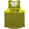 Warped Checkerboard Custom Athletic Sport Tank Top Made In USA by Tribe Lacrosse