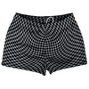 Warped Checkerboard Shorty Short Gym Shorts 2.5" Inseam Made In USA by Tribe Lacrosse