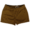 Warped Checkerboard Shorty Short Gym Shorts 2.5" Inseam Made In USA by Tribe Lacrosse