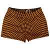 Warped Checkerboard Shorty Short Gym Shorts 2.5" Inseam Made In USA by Tribe Lacrosse
