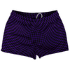 Warped Checkerboard Shorty Short Gym Shorts 2.5" Inseam Made In USA by Tribe Lacrosse