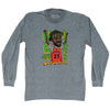 We Goin Sizzler White Men Basketball Adult Tri-Blend Long Sleeve T-shirt by Tribe Lacrosse