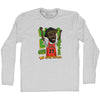 We Goin Sizzler White Men Basketball Adult Cotton Long Sleeve T-shirt by Tribe Lacrosse