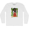 We Goin Sizzler White Men Basketball Adult Cotton Long Sleeve T-shirt by Tribe Lacrosse