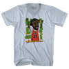 We Goin Sizzler White Men Basketball Adult Tri-Blend V-neck T-shirt by Tribe Lacrosse