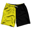 Yellow Bright And Black Quad Color Swim Shorts 7" Made In USA by Tribe Lacrosse