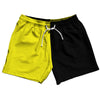 Yellow Bright And Black Quad Color 5" Swim Shorts Made In USA by Tribe Lacrosse